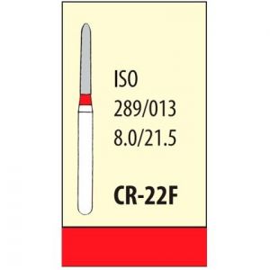 Бор алмазный турбинный Торпеда CR-22F (шт, красный) 289/013 Mani