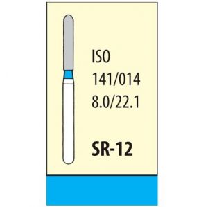 Бор алмазный турбинный Цилиндр закруглённый конец SR-12 (шт.,синий) 141/012 Mani