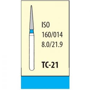 Бор алмазный турбинный Конус Острый TC-21 (синий,шт.) 160/014 Mani