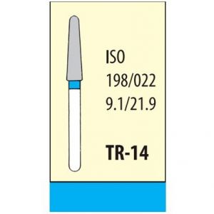 Бор алмазный турбинный Конус полусфера TR-14 (синий,шт.) 198/022